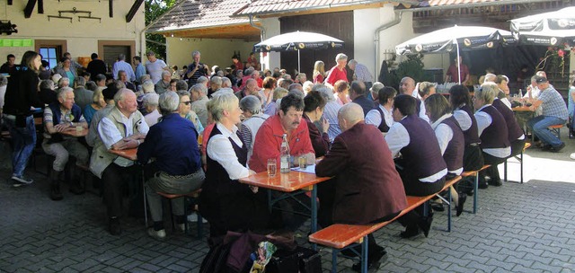 Beim Hoffest des Musikvereins Auggen w... und Magen gleichermaen was geboten.   | Foto: Privat