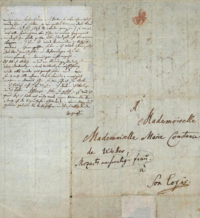 Reproduktion des Mozartbriefes, die si...itz der Paul-Sacher-Stiftung in Basel.  | Foto: privat