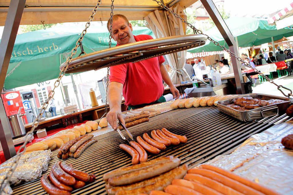 Der Hamburger Fischmarkt gastiert in Offenburg.