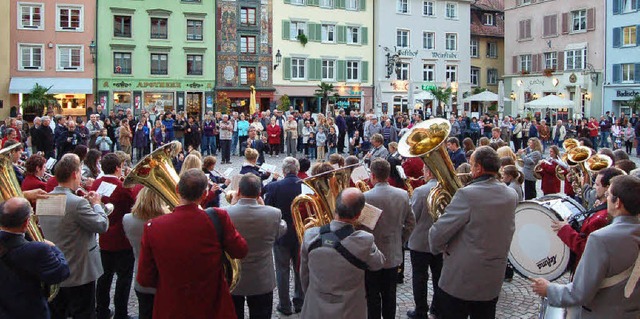 Musikalisch haben die Musikvereine Obe...ung der Vereinsfrderung protestiert.   | Foto: hildegard siebold