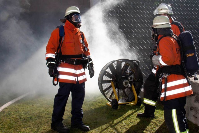 Drucklfter im Einsatz  | Foto: Christiane Seifried