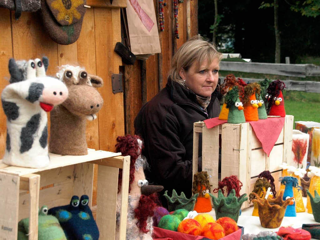 Von Obst bis Kunst - sehr gut besucht war der gewohnt vielfltige Erntemarkt am Klausenhof bei seinem Zehnjhrigen am 10.10.’10