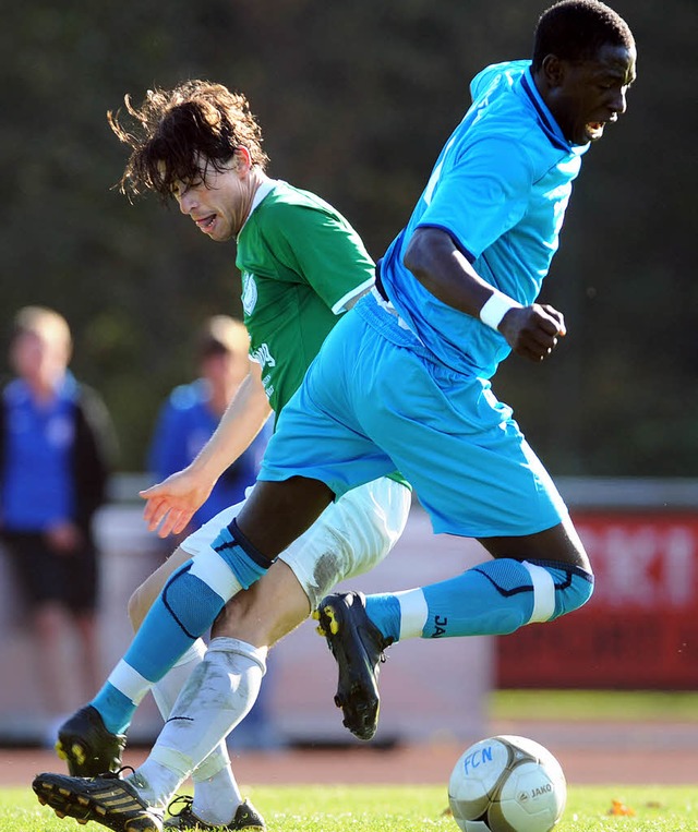 Saliou Aborida war ein stndiger Unruh...e selbst zum 2:1 fr den FC Neustadt.   | Foto: Patrick Seeger