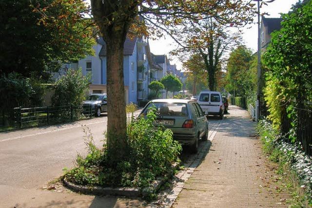 Baustellenverkehr in der Wohnstrae