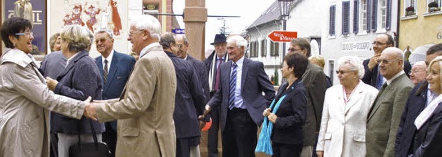 40 Jahre Partnerschaft mit Erstein: He...undgangs auf dem Endinger Marktplatz.   | Foto: Ilona Hge