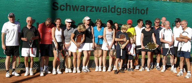 Der Tennisclub Kirchzarten beendete  mit einem Turnier die Freiluftsaison.   | Foto: Privat