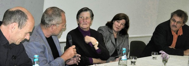 Zeitzeugen im Gesprch: Hubert Schaubh...chael Schmitt-Mittermeier (von links)   | Foto: gra