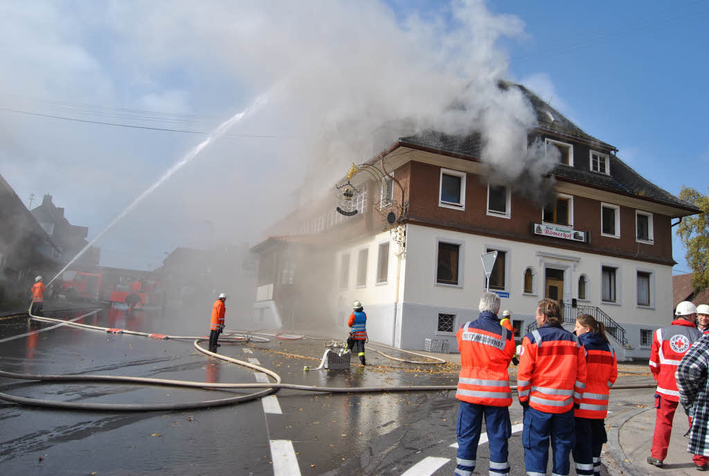Das Hotel Römerhof in Grafenhausen ist abgebrannt. Das Hotel Römerhof in Grafenhausen ist abgebrannt.