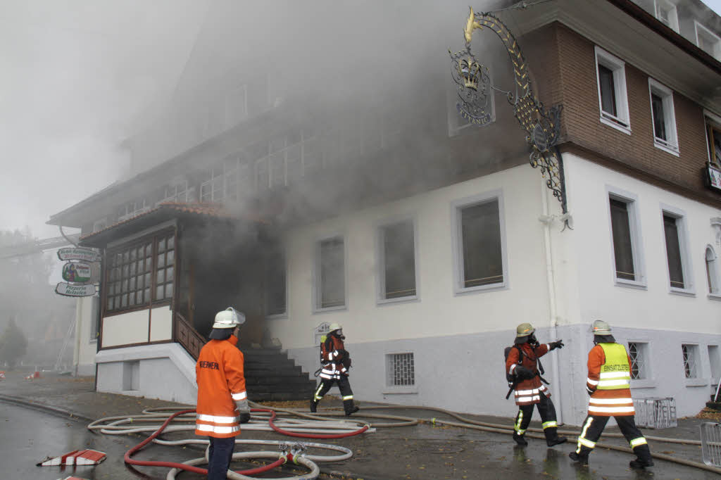 Das Hotel Römerhof in Grafenhausen ist abgebrannt. Das Hotel Römerhof in Grafenhausen ist abgebrannt.
