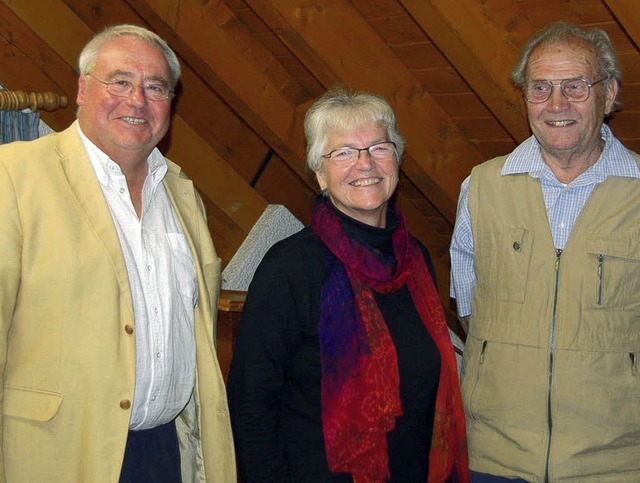 Ehrte langjhrige Weggefhrten: Robert...runner und Ludwig Bauer (von links).    | Foto: Ulrike Jger