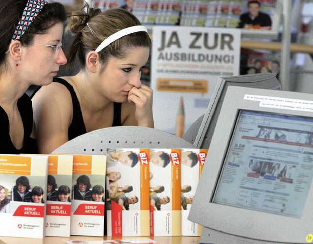 Ist das der richtige Beruf fr mich? B...h bei der Arbeitsagentur informieren.   | Foto: dpa