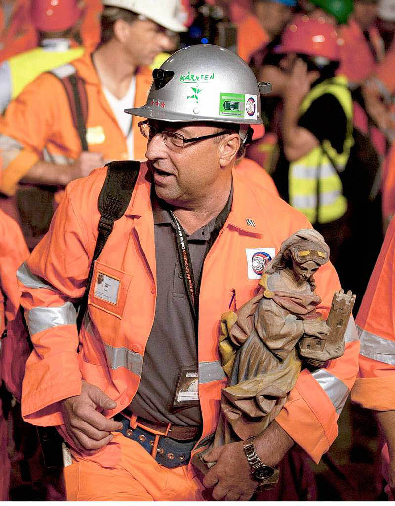 Bergmann  Hubert Br mitder Heiligen Barbara, der Schutzpatronin der Mineure