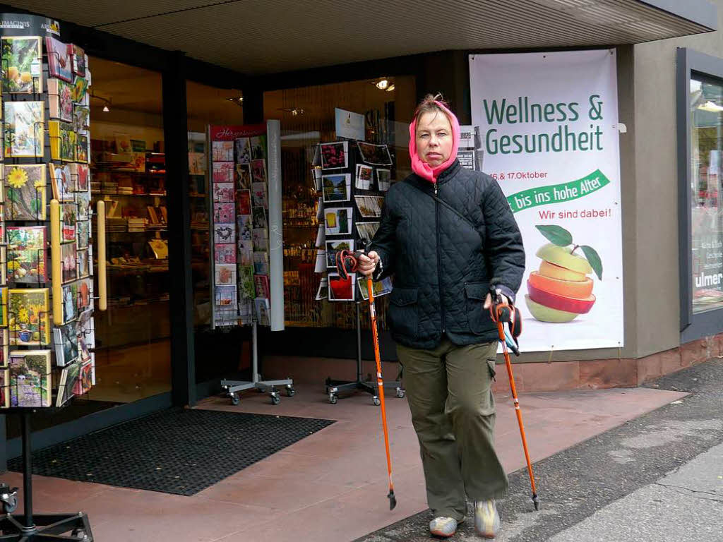 Karin Zimmers Nordic Walking Tour endet durch Zufall auf der Wellness und Gesundheit.