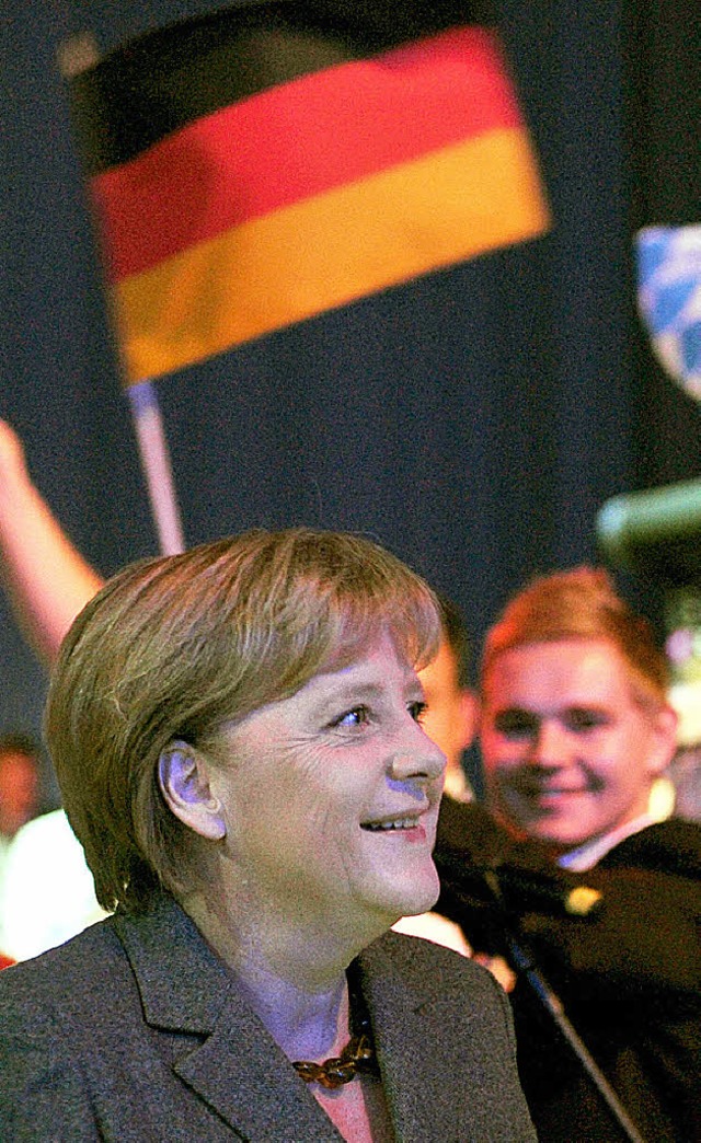 Angela Merkel auf dem Deutschlandtag der Jungen Union  | Foto: dpa