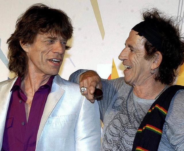 Da verstanden sie sich: Keith Richards (rechts) und Mick Jagger.  | Foto: dpa