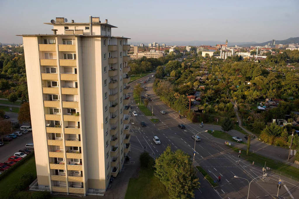 Haslach ist grn! Blick ber die Gutleutmatten zur Innenstadt