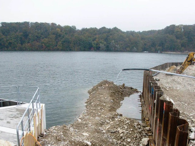 Vor dem Einlauf ins neue Kraftwerk hat... steigt der Rhein dort um 1,40 Meter.   | Foto: Ingrid Bhm-Jacob