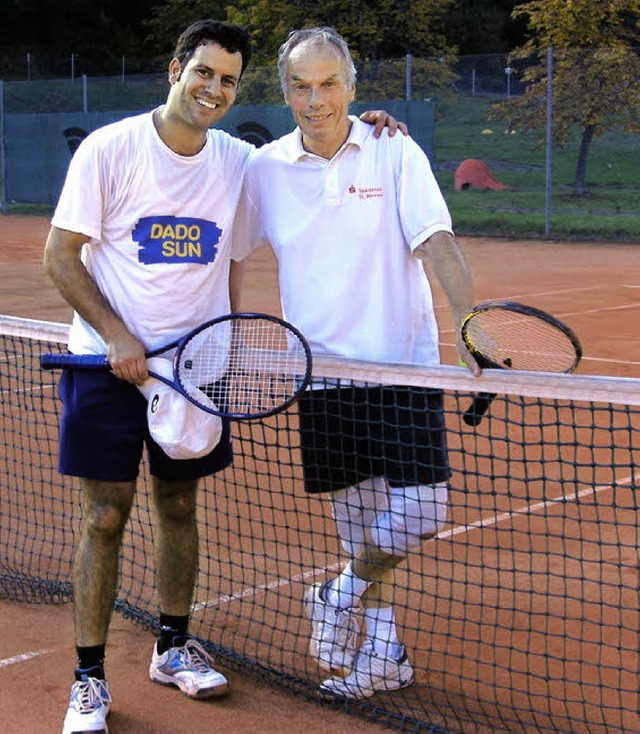 Florian Girgis und Bernhard Weinberg z...in spannendes Spiel auer Konkurrenz.   | Foto: privat