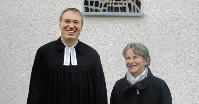 Wrden sich ber Zuwachs beim Besuchsd...arrer Andreas Strble und Ute Meinel.   | Foto: Monika Weber