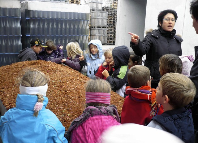 Vom Apfel in die Flasche: Erika Gke e...ldftterung im Winter verwendet wird.   | Foto: Andrea Grninger