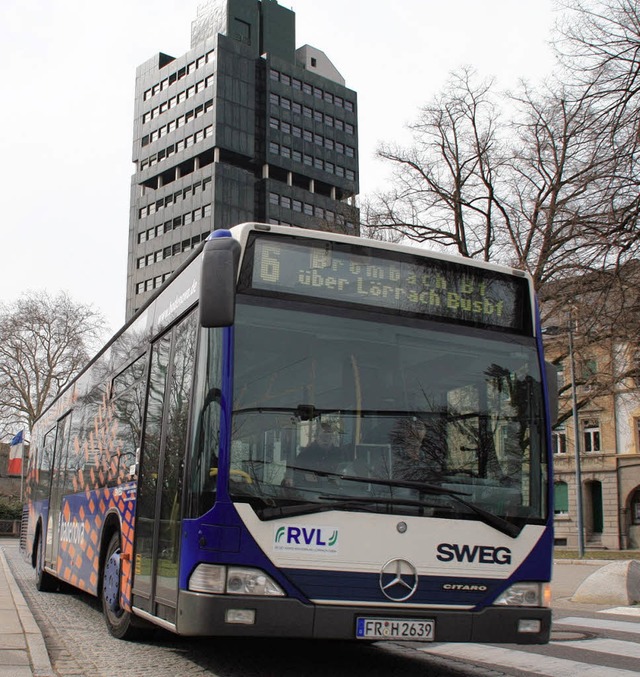 Der Lrracher Stadtbus fhrt wohl weiter ohne Kurzstreckentarif.   | Foto: BZ