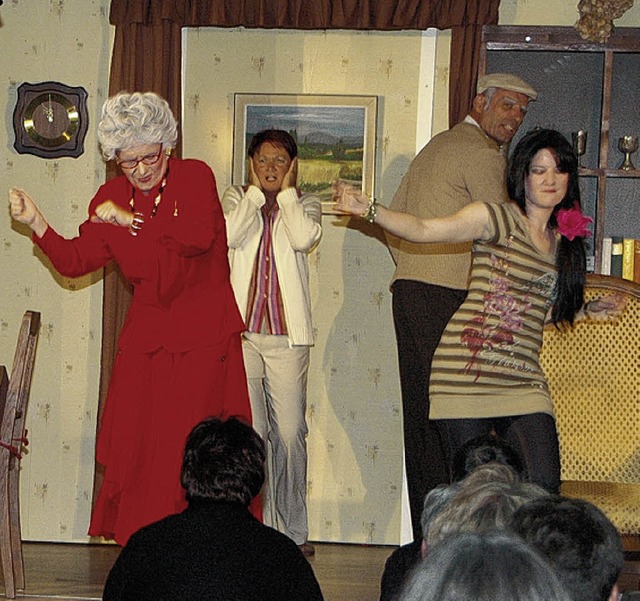 Die Theatergruppe Kultimo erzhlt mit ...m eine gar nicht altersmde Seniorin.   | Foto: Ounas-Krusel