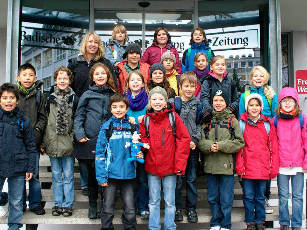 Die Klasse 4c der Kastelbergschule aus Waldkirch mit ihrer Lehrerin Frau  Josten.