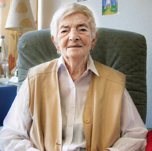 Dora Schoeps wird heute 100 Jahre alt.  | Foto: Petra Mller