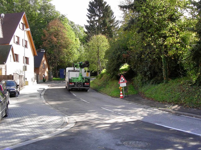 Am Ortsende von Merdingen, wo der Lkw ...tlang der Kreisstrae  gebaut werden.   | Foto: mario schneberg