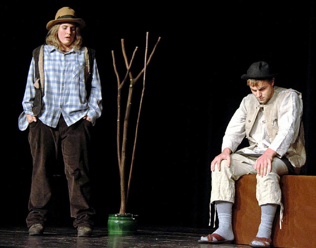 Anne Goergens und Markus Wenning in &#8222;Warten auf Godot&#8220;   | Foto: Ingrid Spohrer