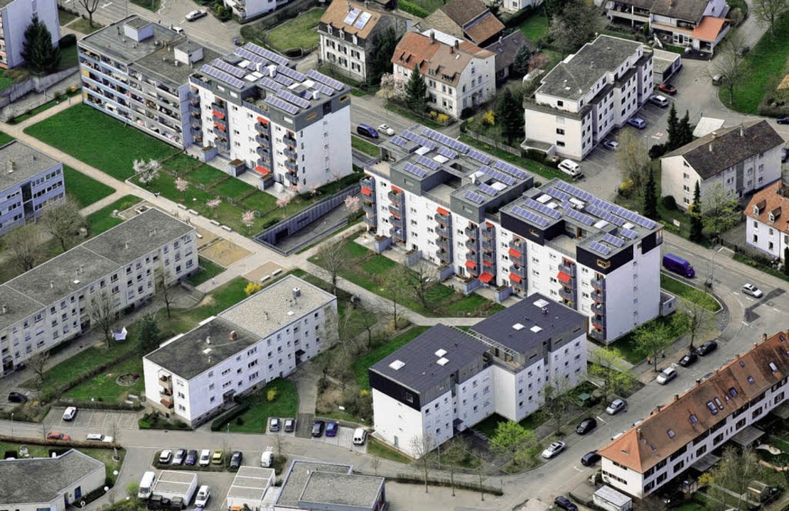Kompakte Quartiere mit einem hohen Mod...in Markenzeichen der Wohnbau Lörrach.   | Foto: Wohnbau