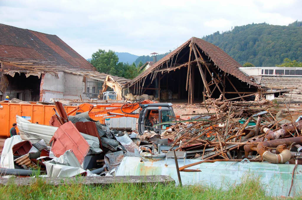 Auf Hochtouren luft der Abriss der "Schlumpi"