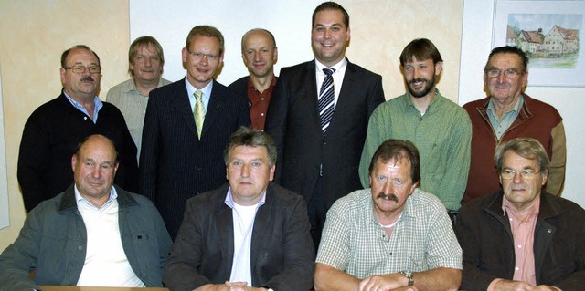 Der neue Vorstand des CDU-Stadtverband...homas Drflinger und Felix Schreiner.   | Foto: Dietmar Noeske
