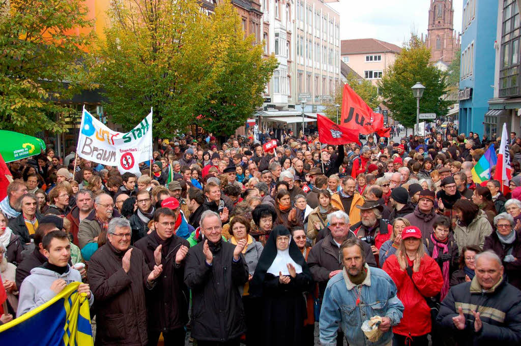 Kundgebung gegen Rechts in Offenburg: