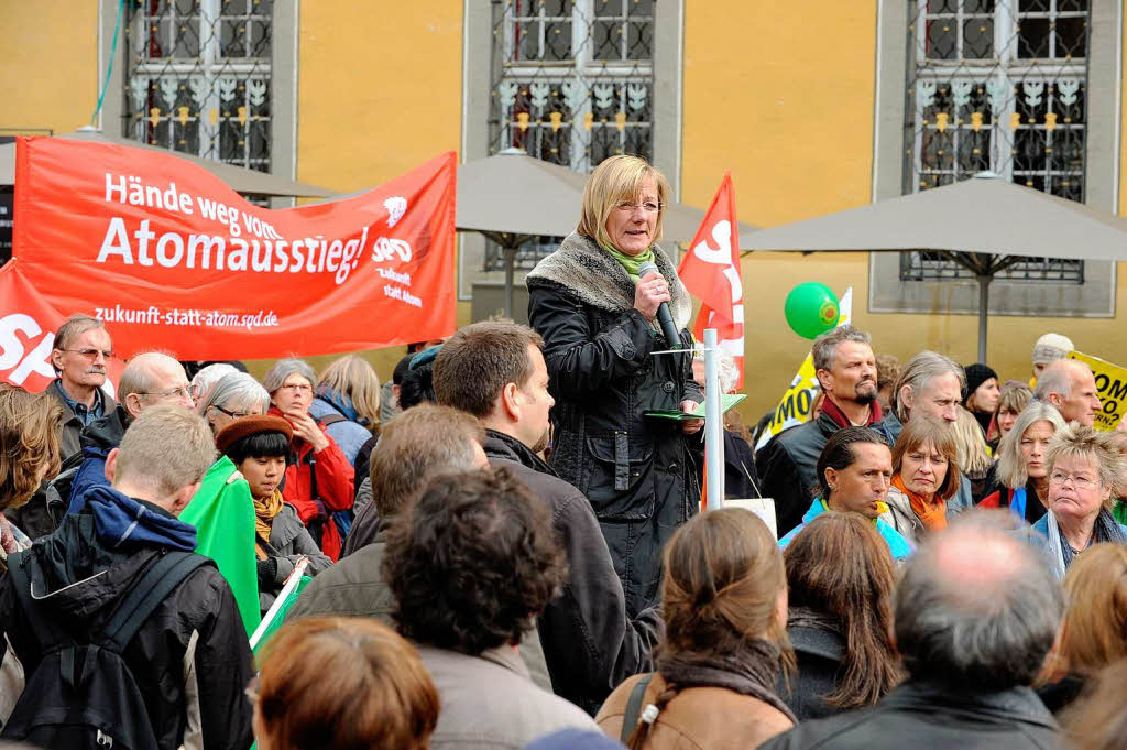 Gegen Atomkraftwerke gingen die bundesweiten Proteste – so auch in Freiburg.