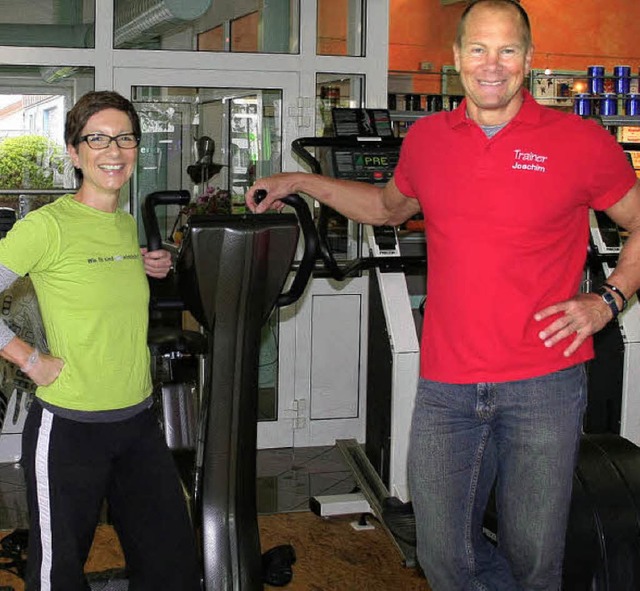 Marina Sieger und Joachim Grner vom F...treuung im Trainingsbereich zustndig.  | Foto: bianka pscheidl