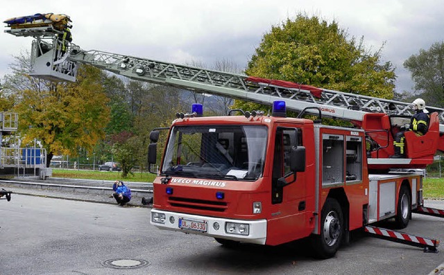 Pnktlich zum Notfalltag am vergangene...eufahrzeuges 2011 in Elzach bleiben.    | Foto: Kurt Meier