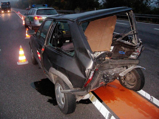 Der Unfallwagen.  | Foto: Polizei