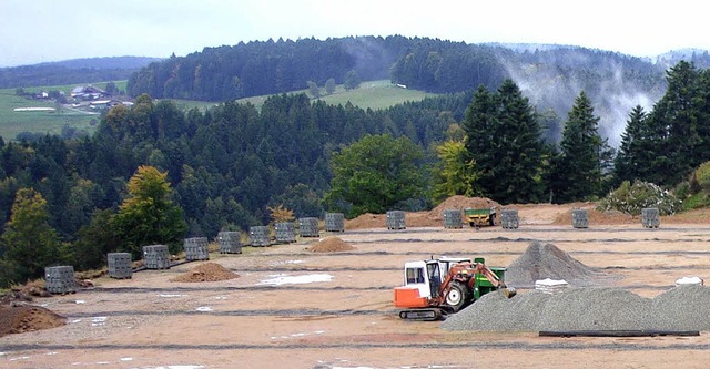 Der neue Dachsberger Sportplatz nimmt Form an.   | Foto: verein
