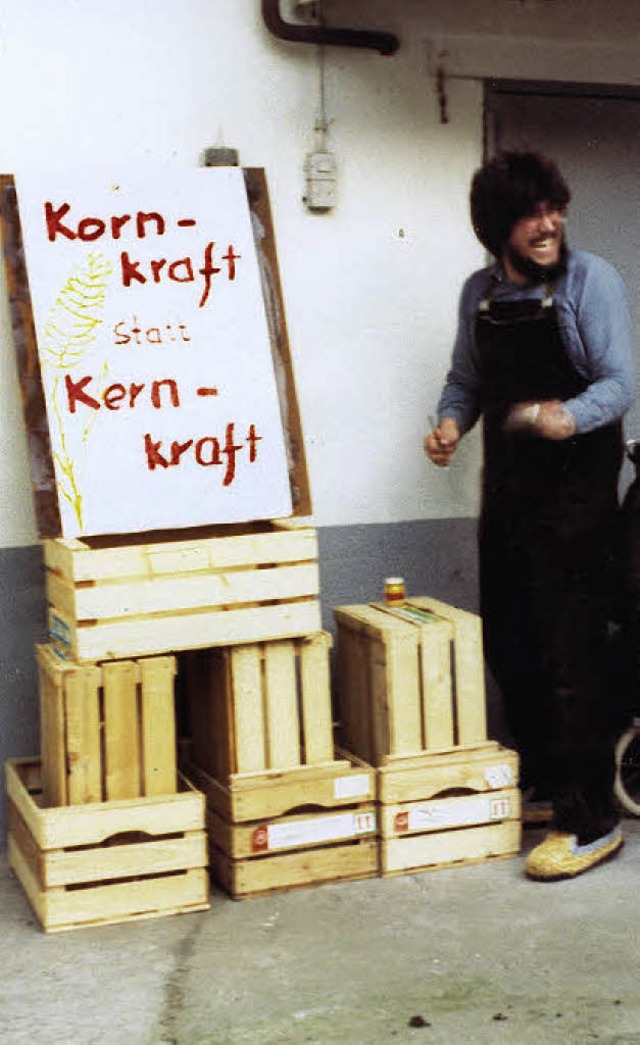 Edgar Rieflin, Grnder und Chef des Vi...uf eine Anti-AKW-Wyhl-Demo vorbereitet  | Foto: Privat