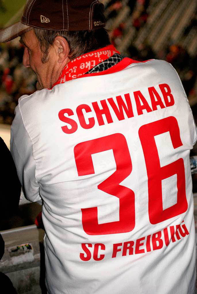 Besuch in München: Freiburger Fans in der Allianz-Arena. Besuch in München: Freiburger Fans in der Allianz-Arena.