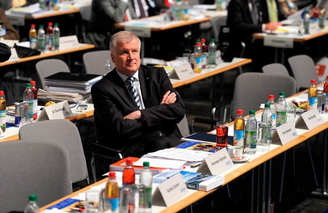 Der bayerische Ministerprsident Horst Seehofer beim CSU-Parteitag in Mnchen.  | Foto: dpa