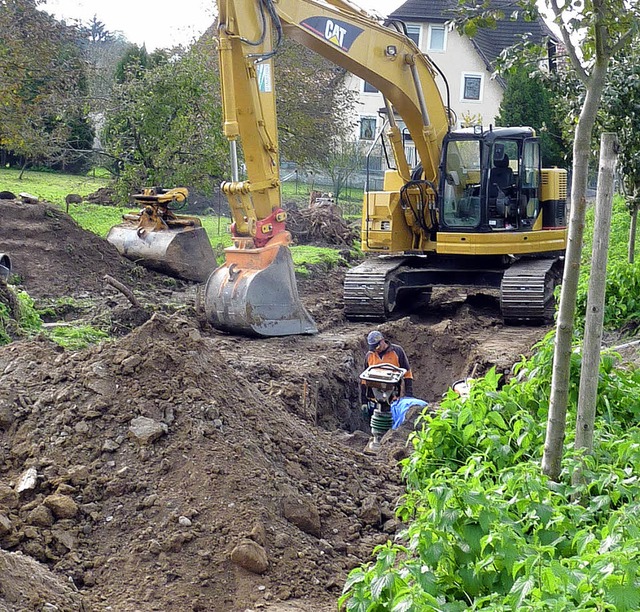 Rund 340000 Euro werden derzeit in Mietersheim fr Kanalarbeiten vergraben.   | Foto: BZ