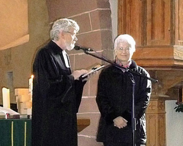 Pfarrer Herman Veldink dankte beim Got...0 Jahre lange, gewissenhafte Arbeit.    | Foto: privat
