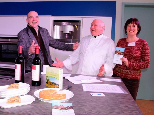 Im Breisacher Kochstudio stellte der S...das kulinarische Adventsprogramm  vor.  | Foto: Christine Aniol