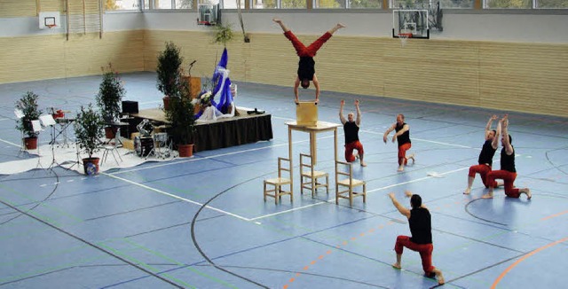 Die Stuhlgng gab schon mal einen Einb...lichkeiten, die die neue Halle bietet.  | Foto: Christa Maier