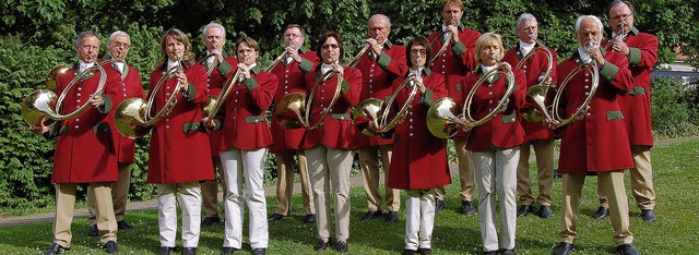 Sie gestalten am Samstag die Hubertusm...nster: die Freiburger Jagdhornblser   | Foto: privat