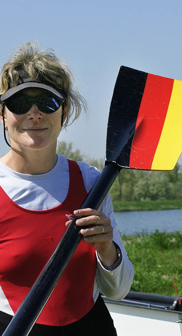 Christiane Quirin rudert bei der WM fr Deutschland.   | Foto: STEIN
