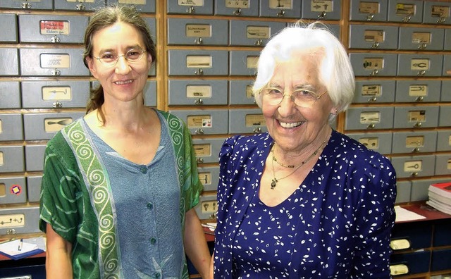 Claudia Herbig (links) und ihre Mutter...n sogar in Amerika begeisterte Kunden.  | Foto: Rainer Ruther