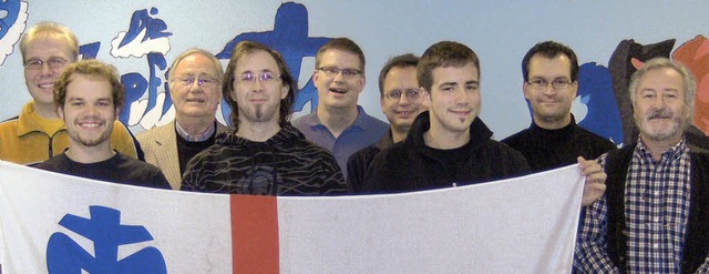 Ronnie Trickes, Patrik Baldzuhn, Ferdi...s) grnden den Pfadfinderfrderkreis.   | Foto: PRIVAT